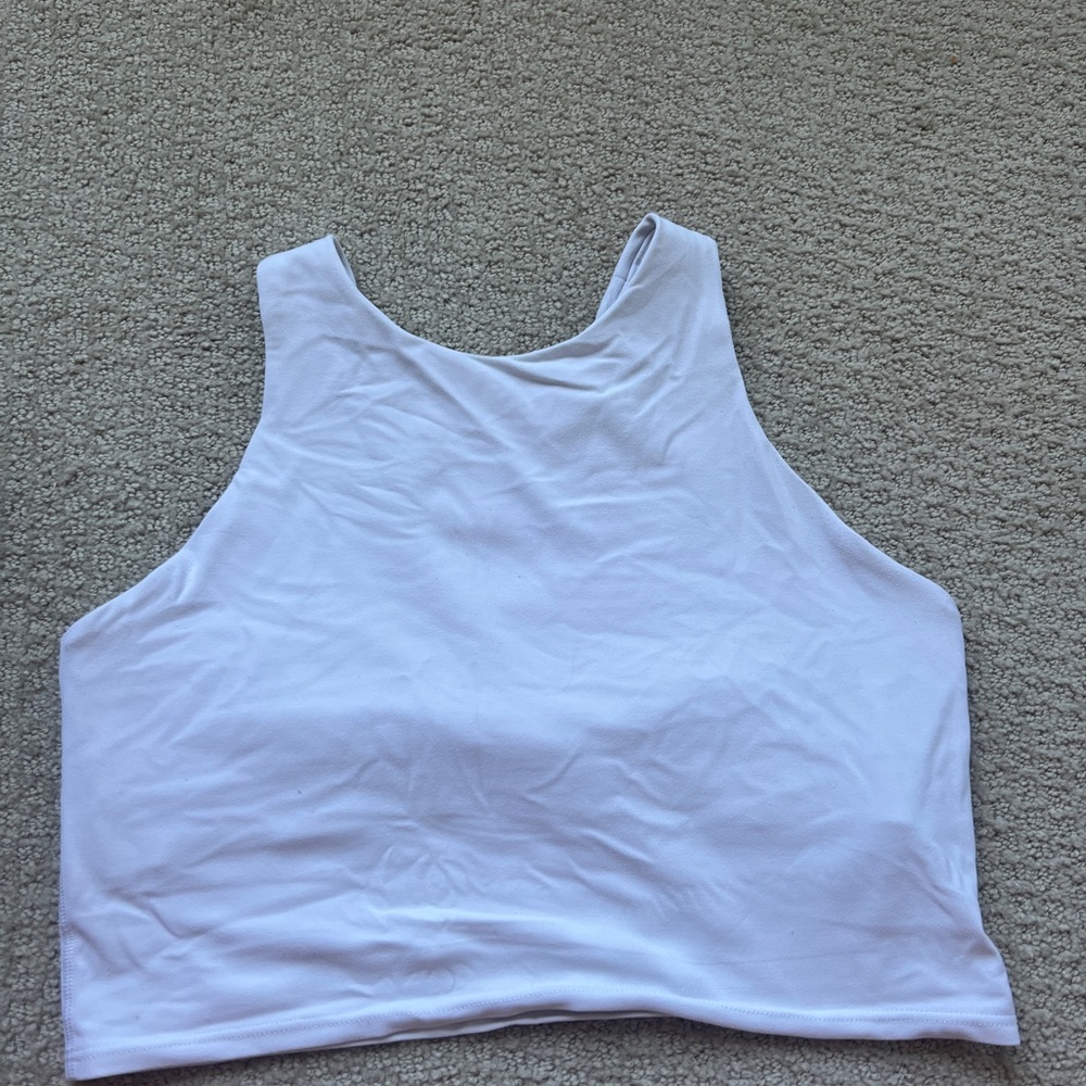Athleta White workout racerback tank top